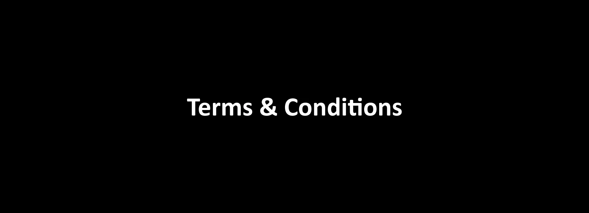 Terms & Conditions
