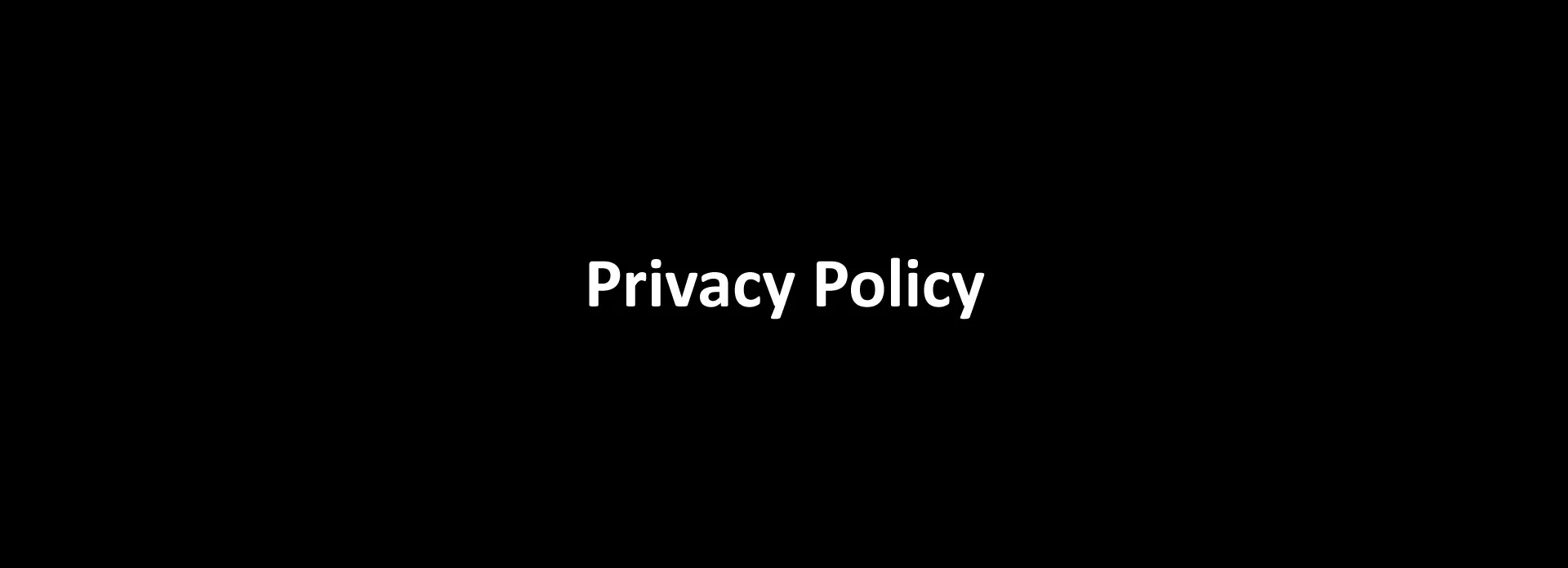 Privacy Policy