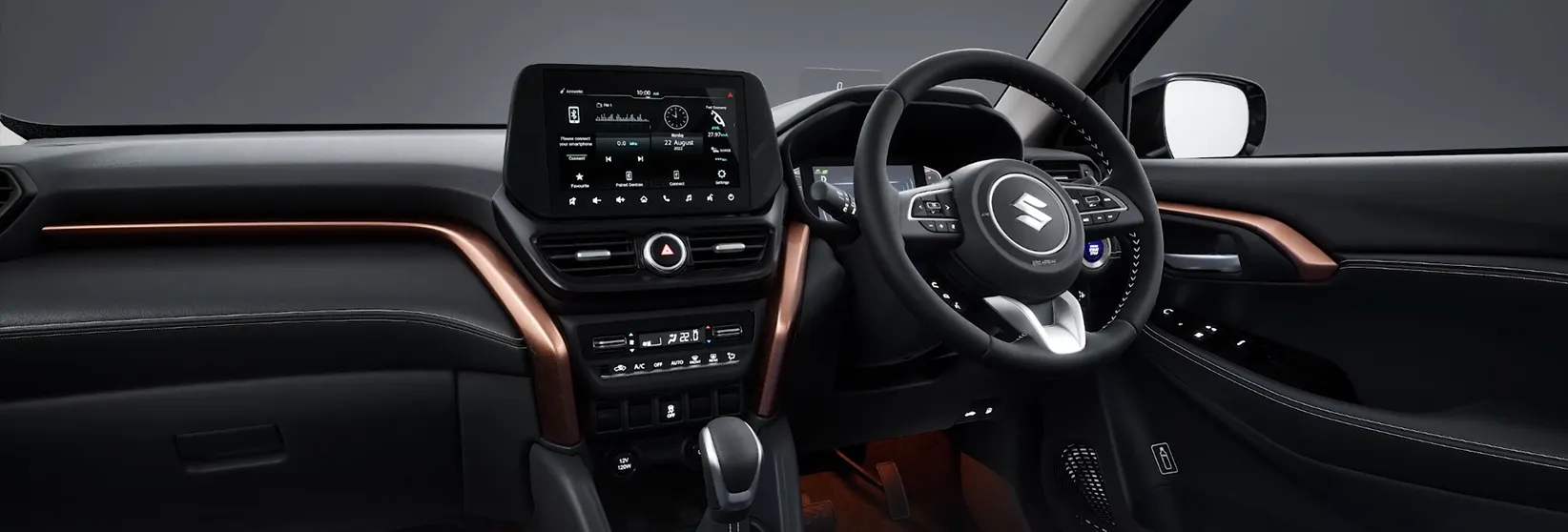 All Black Interior with Champagne Gold Accents