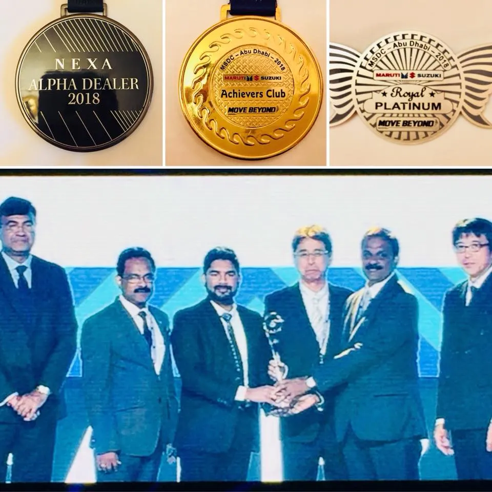 BRD Car World Wins 4 National Awards at Maruti Suzuki All India Dealer Conference in Abu Dhabi