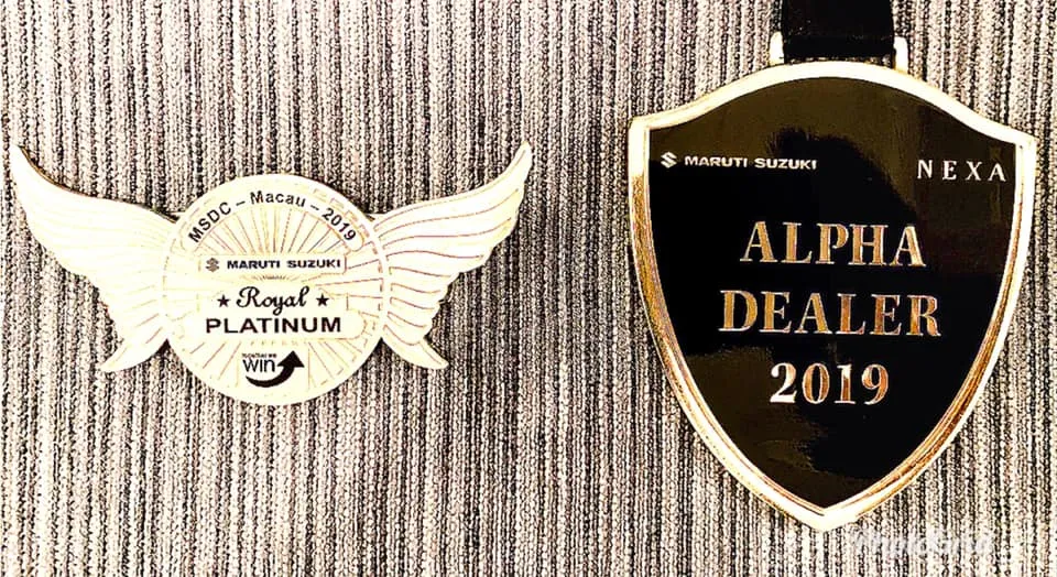 BRD Car World wins Royal Platinum (Maruti Suzuki Arena) for the 7th year and Alpha (NEXA) for the 3rd year at the Dealer Conference in Macau, China.